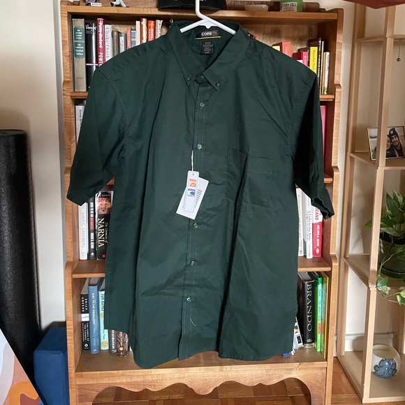 2 for $20 | men’s core 365 short sleeve work shirt in forest green 💚